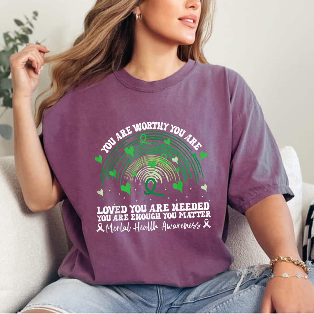 You Are Loved You Are Needed You Are Strong Rainbow Heart T-Shirt You Are Loved You Are Needed You Are Strong Rainbow Heart T-Shirt