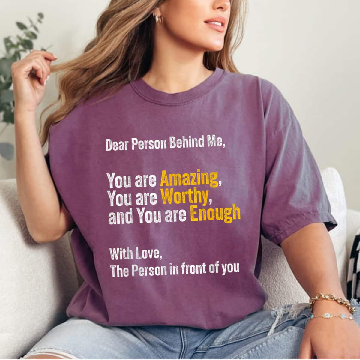 Awesome You Are Amazing Worthy And Enough T-Shirt Awesome You Are Amazing Worthy And Enough T-Shirt