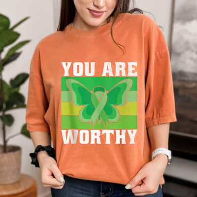 You Are Worthy Ribbon Butterfly T-Shirt