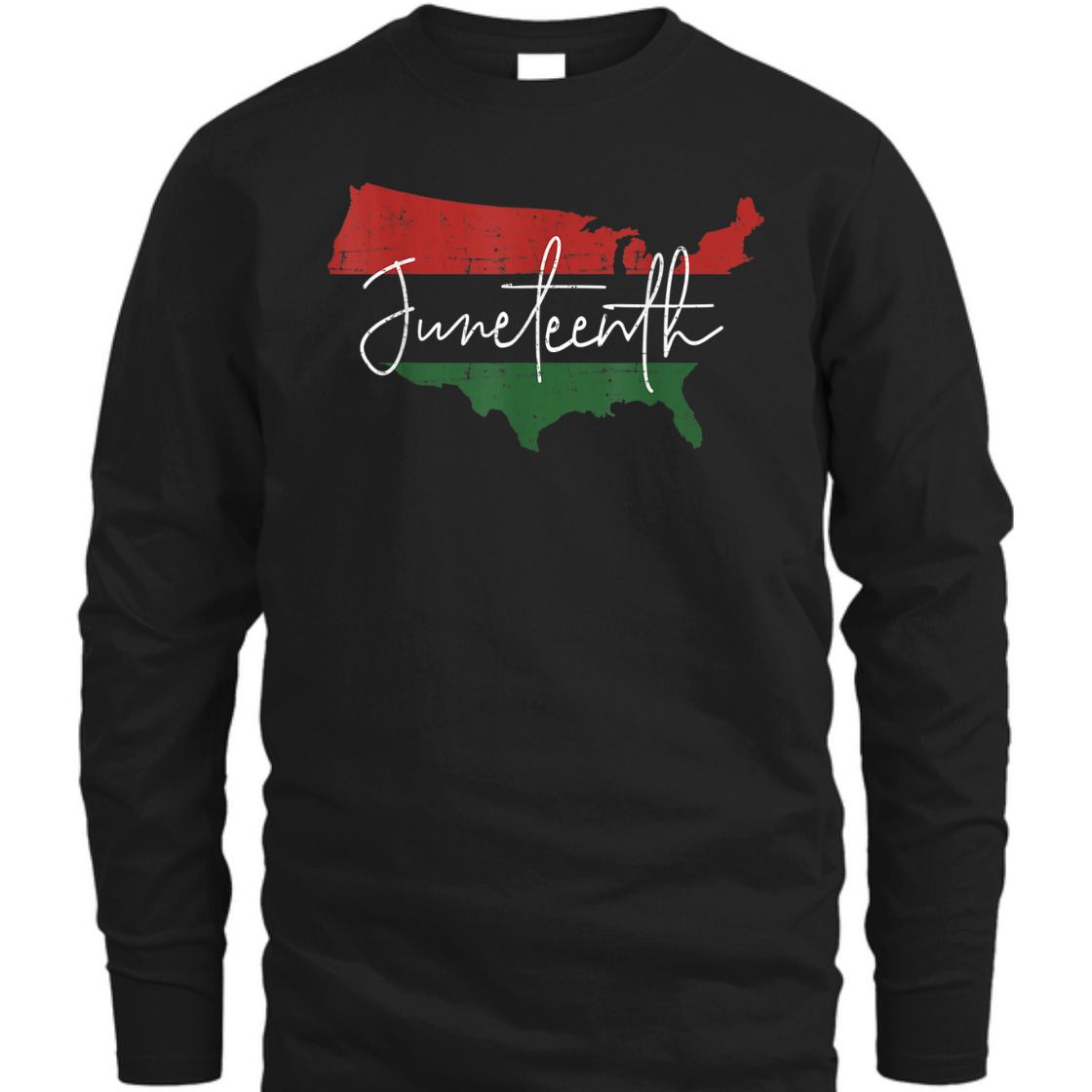 Strong Women American Map With Pan African Flag For Juneteenth Since 1865 T-Shirt