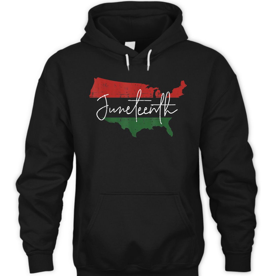Strong Women American Map With Pan African Flag For Juneteenth Since 1865 T-Shirt
