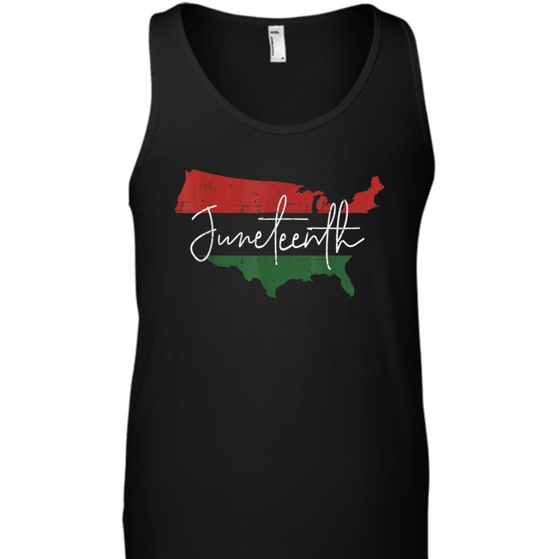 Strong Women American Map With Pan African Flag For Juneteenth Since 1865 T-Shirt