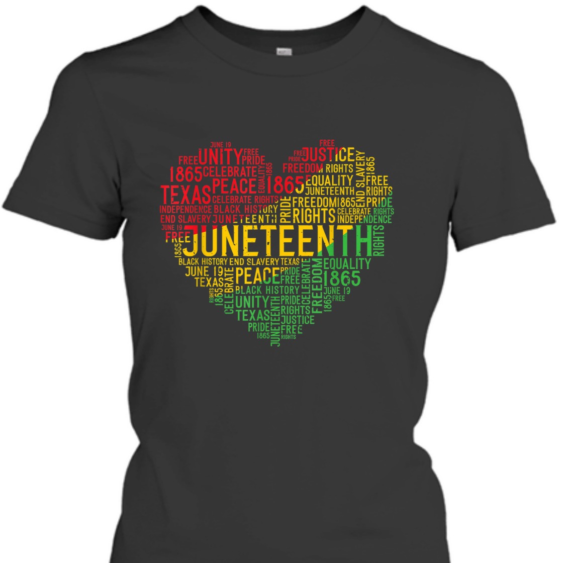 Strong Women Heart Black History Afro American African Freedom Juneteenth T-Shirt