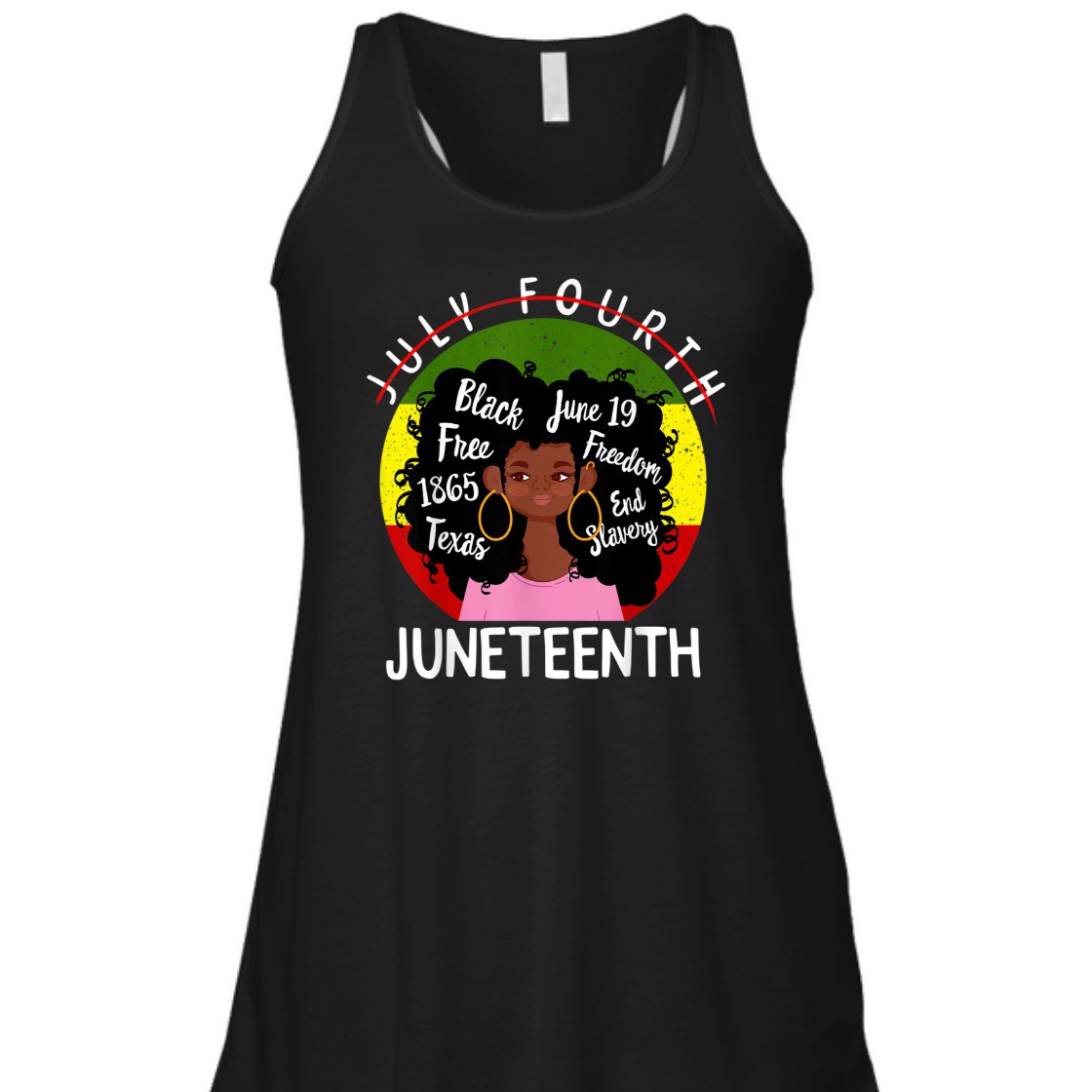 Strong Women Juneteenth Flag BLM Afro Women June 19 1865 African American T-Shirt