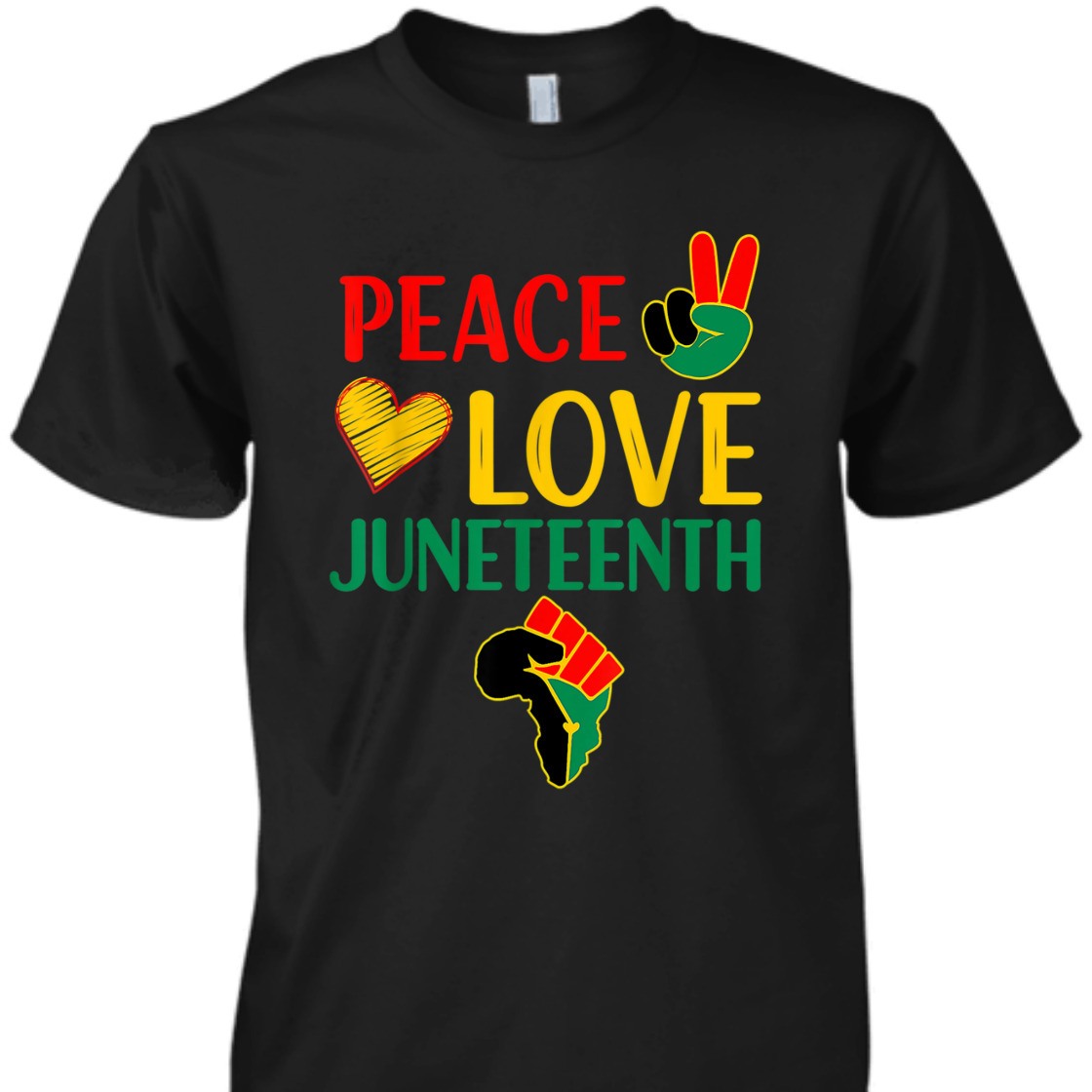 Strong Women Peace Love Juneteenth Black Pride Freedom Independence Day T-Shirt