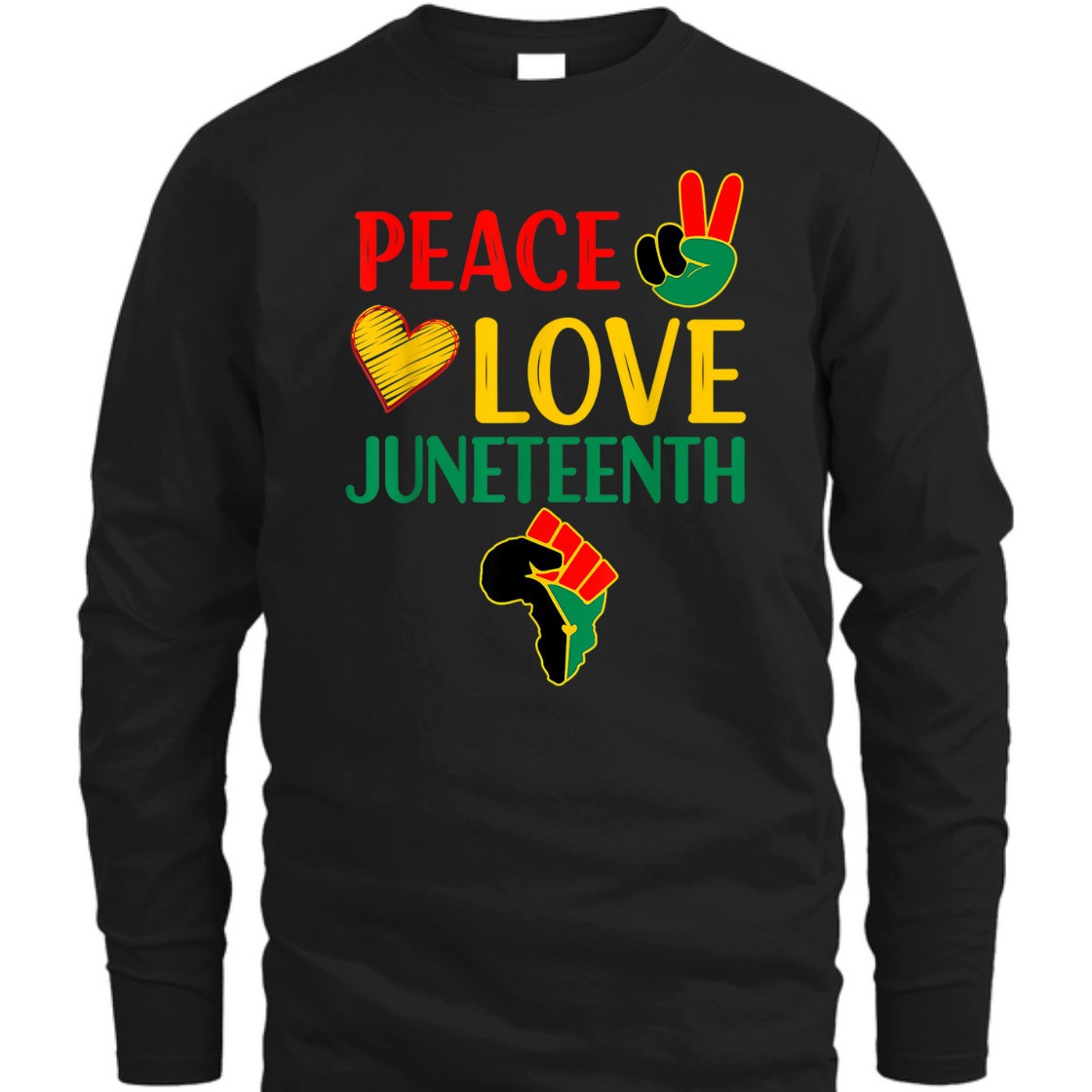 Strong Women Peace Love Juneteenth Black Pride Freedom Independence Day T-Shirt