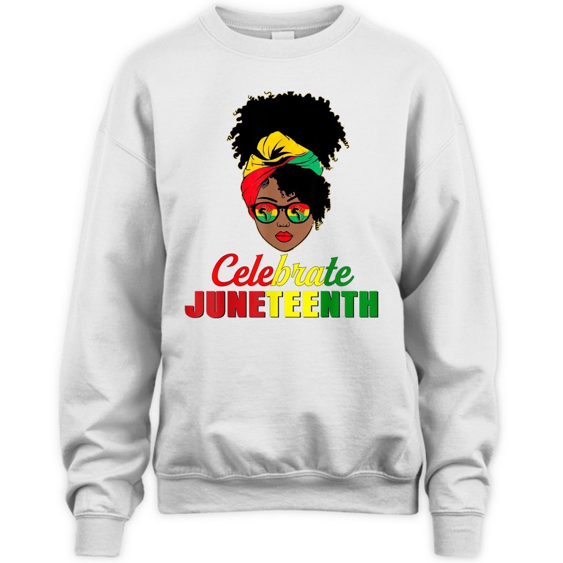 Strong Women Celebrate Juneteenth Messy Bun Black Women Melanin Pride T-Shirt