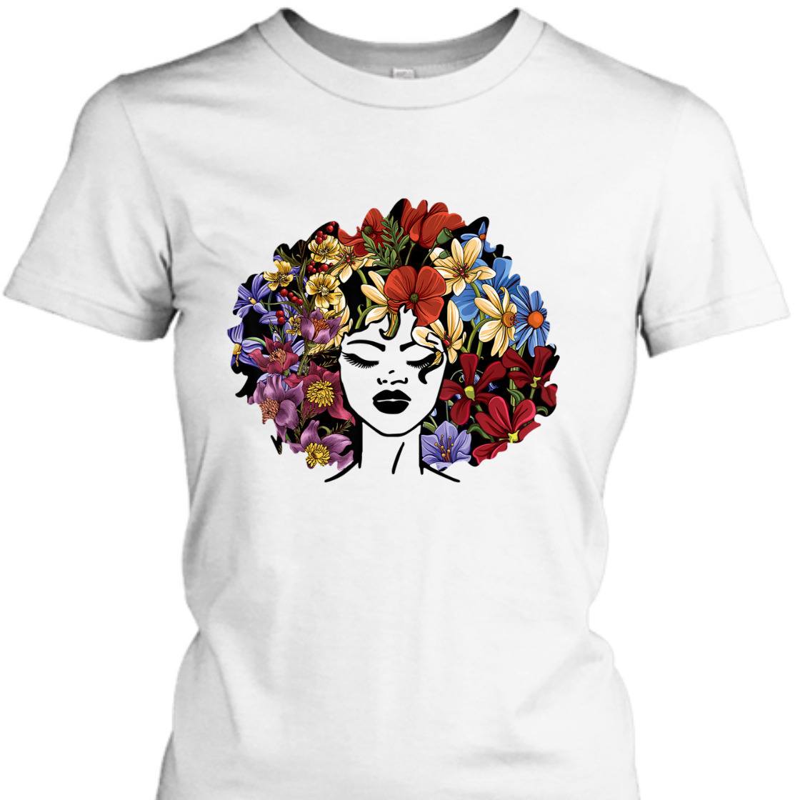 Strong Women Afro Hair Natural Black History Juneteenth Pride T-Shirt Strong Women Afro Hair Natural Black History Juneteenth Pride T-Shirt