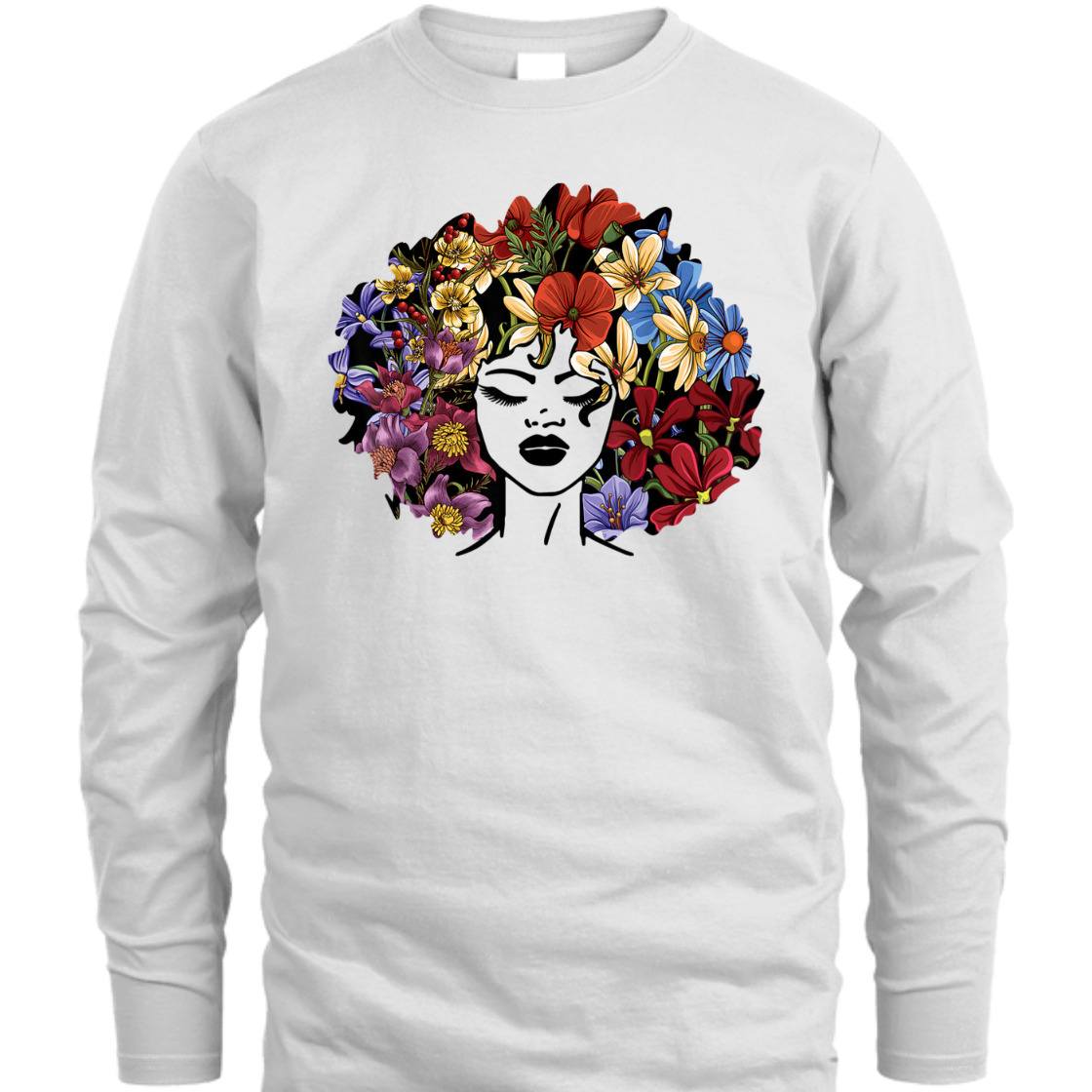 Strong Women Afro Hair Natural Black History Juneteenth Pride T-Shirt