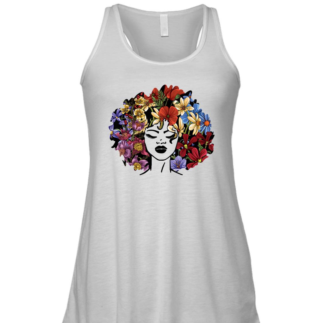 Strong Women Afro Hair Natural Black History Juneteenth Pride T-Shirt