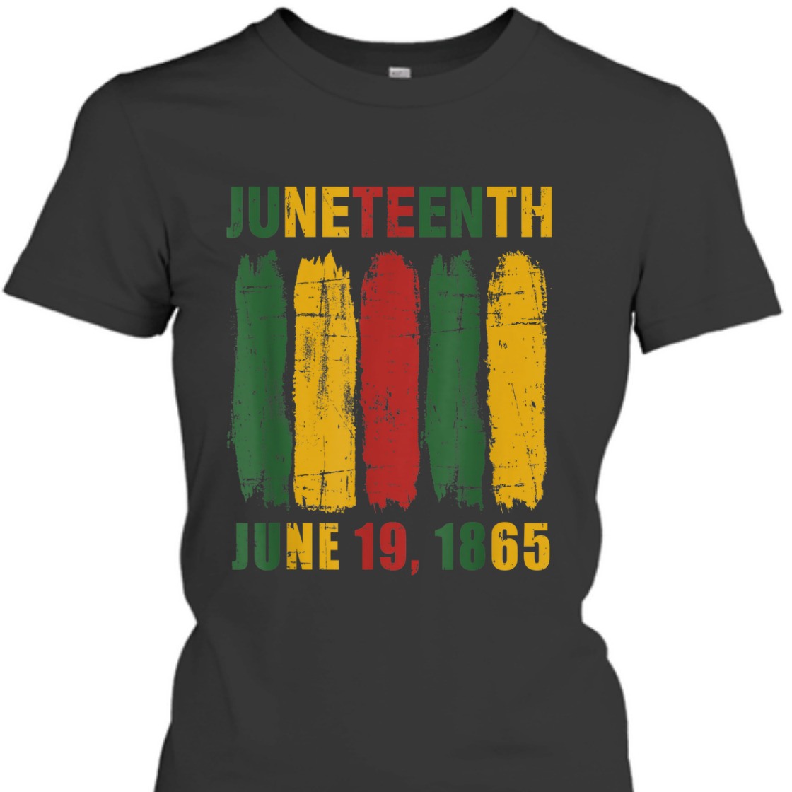 Strong Women Juneteenth African Flag For Black History Pride Since 1865 T-Shirt