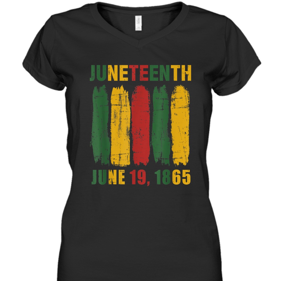 Strong Women Juneteenth African Flag For Black History Pride Since 1865 T-Shirt