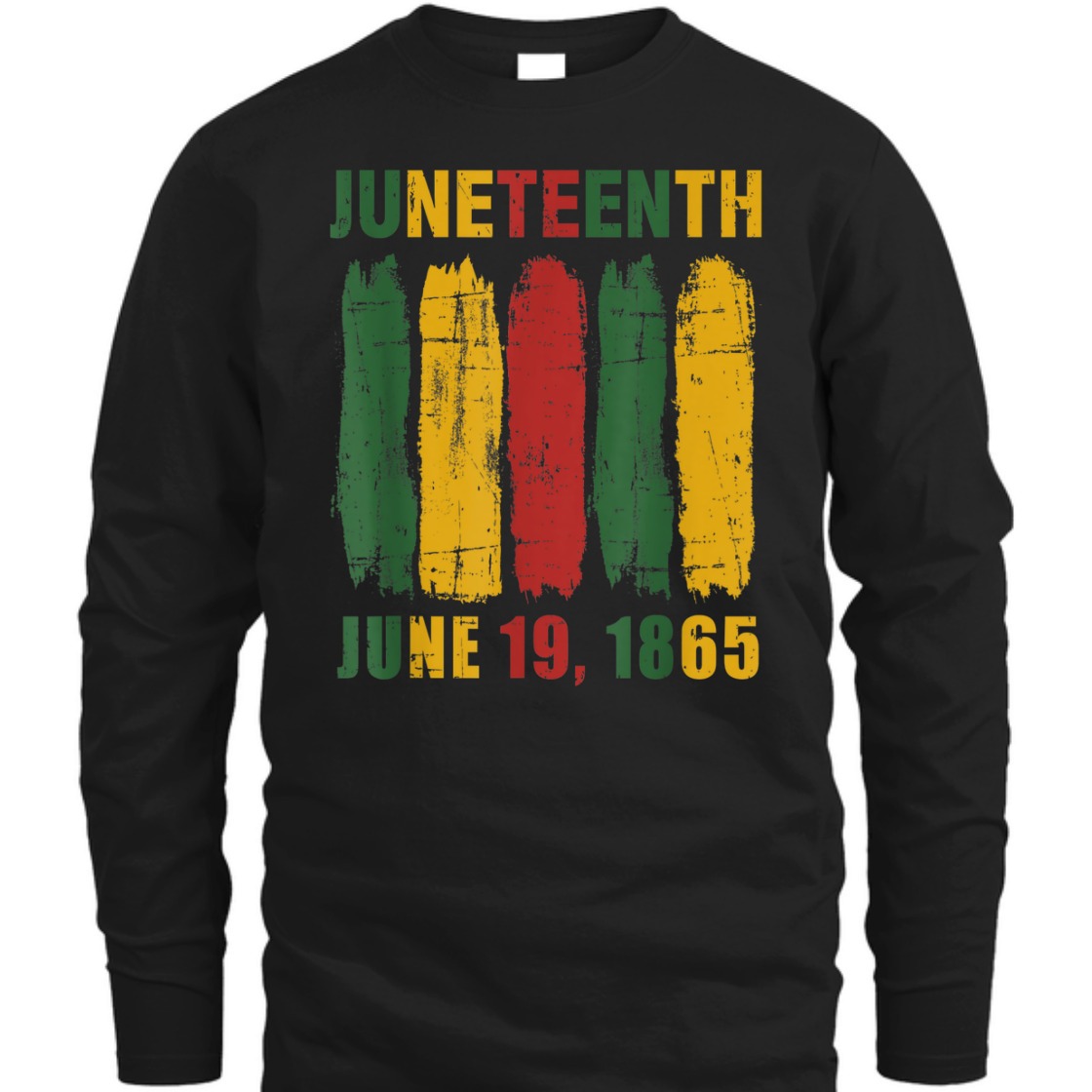 Strong Women Juneteenth African Flag For Black History Pride Since 1865 T-Shirt