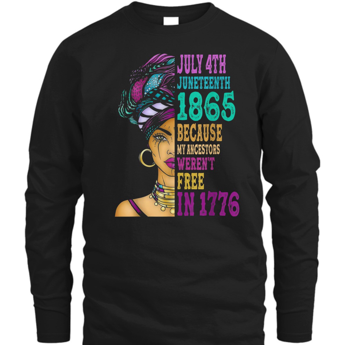 Strong Women Juneteenth Queen Melanin African American Women T-Shirt