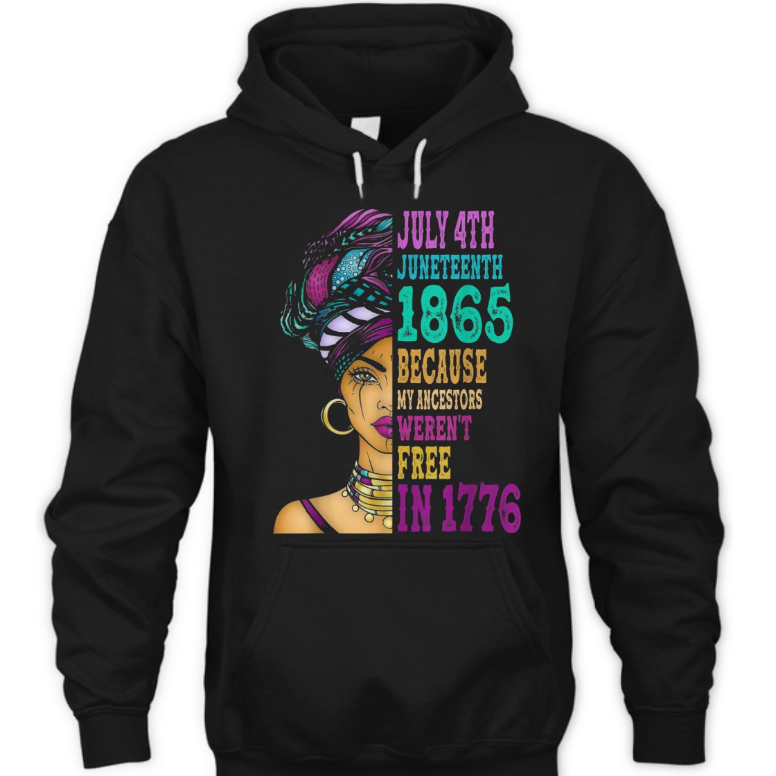 Strong Women Juneteenth Queen Melanin African American Women T-Shirt