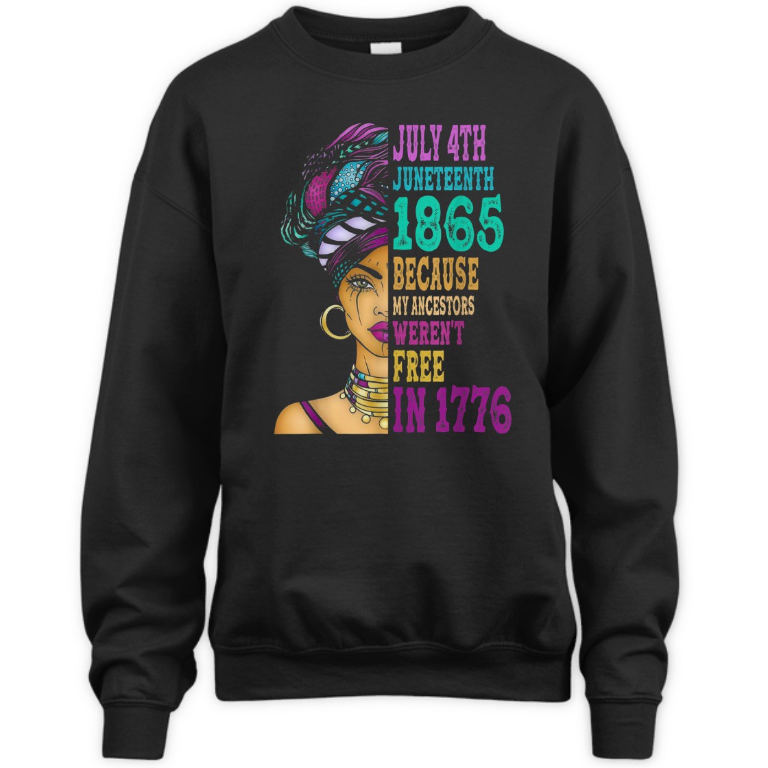 Strong Women Juneteenth Queen Melanin African American Women T-Shirt