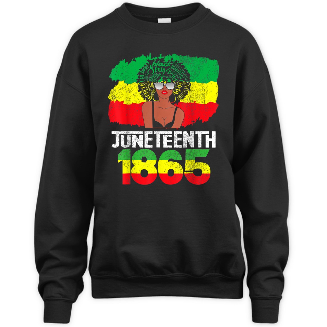 Strong Women Celebrate Juneteenth Messy Bun Black Women 1865 Juneteenth T-Shirt