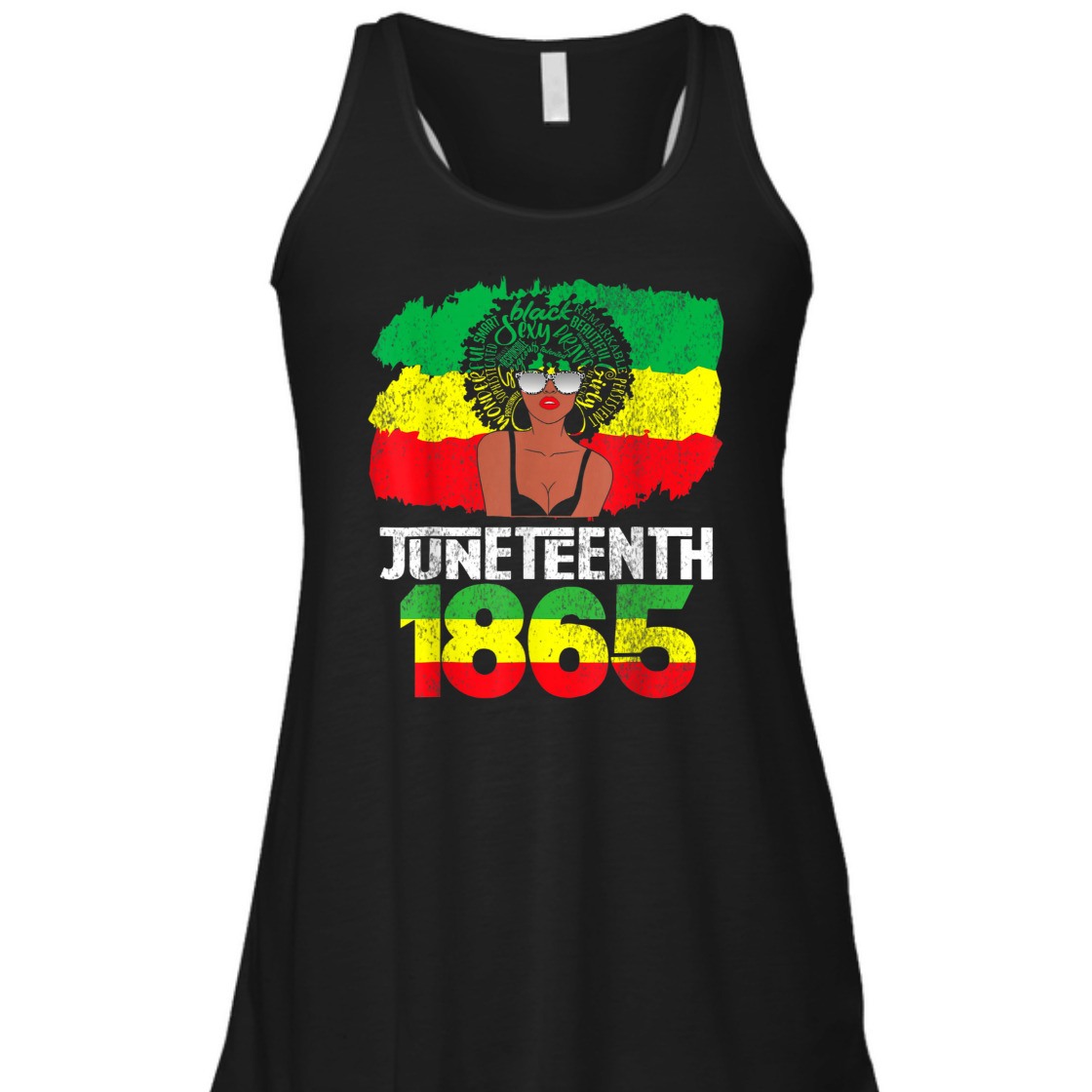 Strong Women Celebrate Juneteenth Messy Bun Black Women 1865 Juneteenth T-Shirt