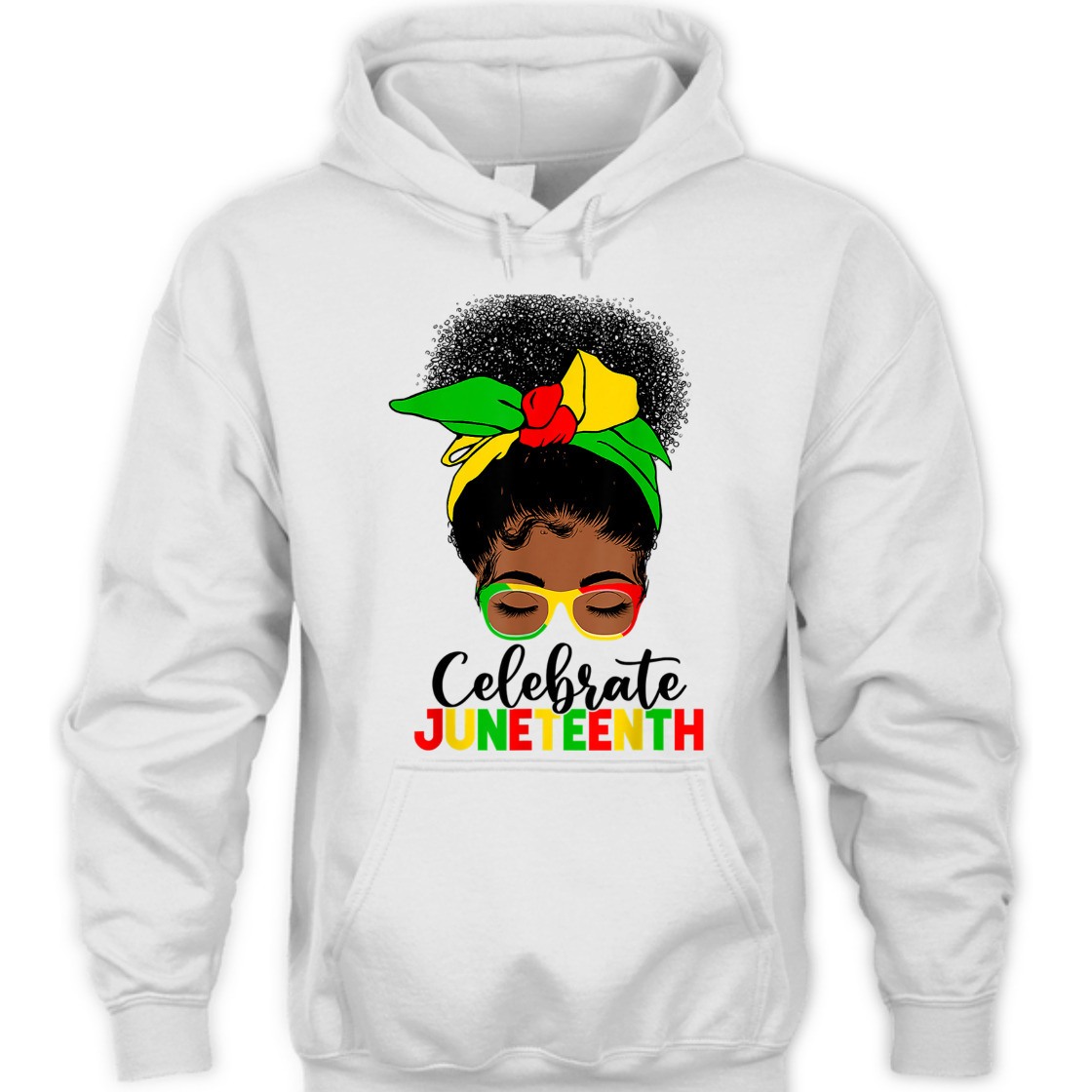 Strong Women Awesome Messy Bun Juneteenth Celebrate 1865 June 19th T-Shirt