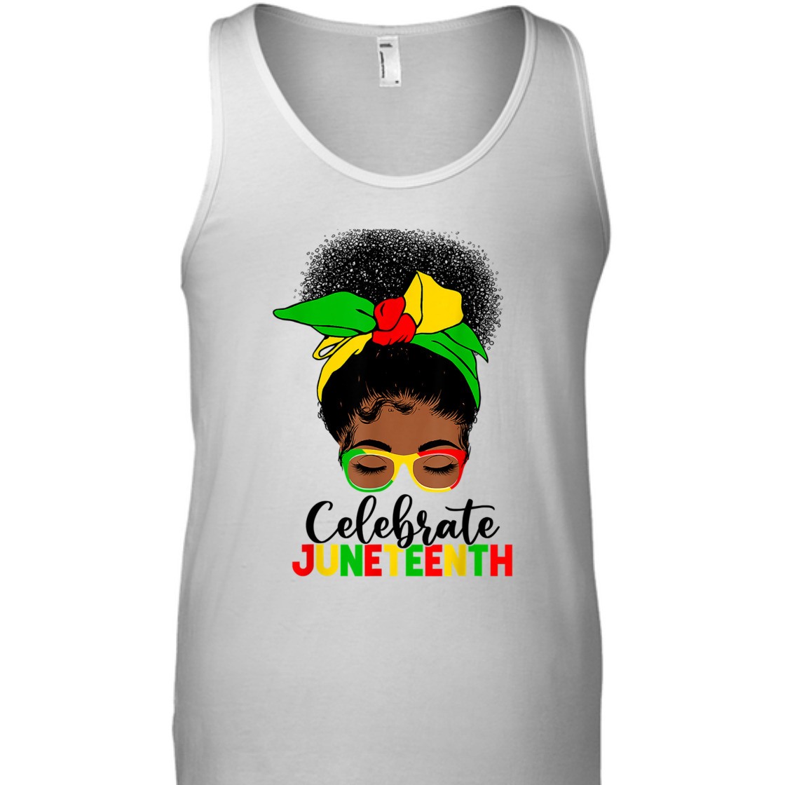 Strong Women Awesome Messy Bun Juneteenth Celebrate 1865 June 19th T-Shirt