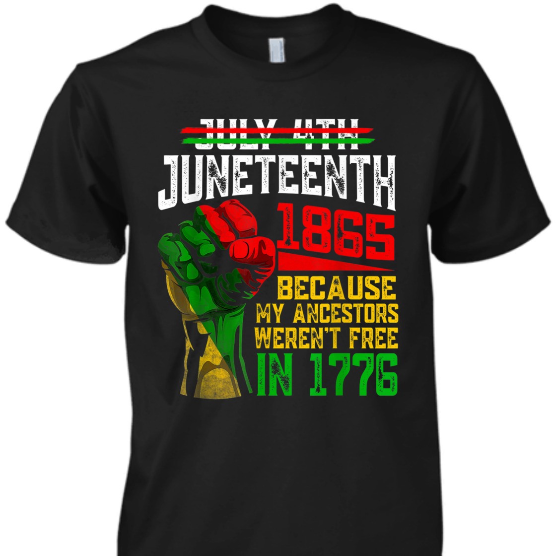 Strong Women July 4th Juneteenth 1865 Because My Ancestors T-Shirt