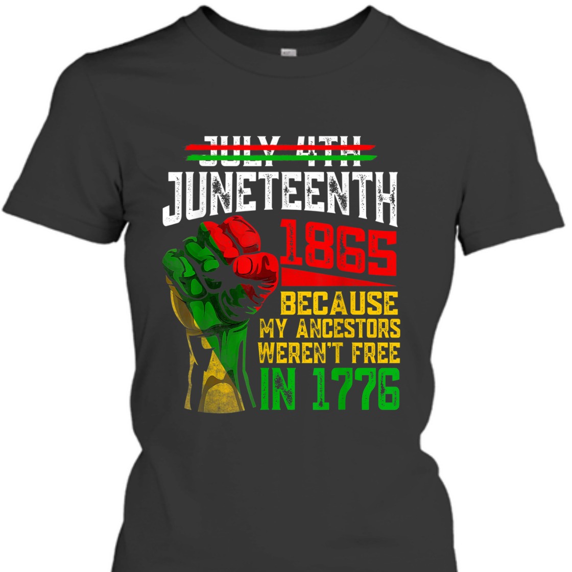Strong Women July 4th Juneteenth 1865 Because My Ancestors T-Shirt