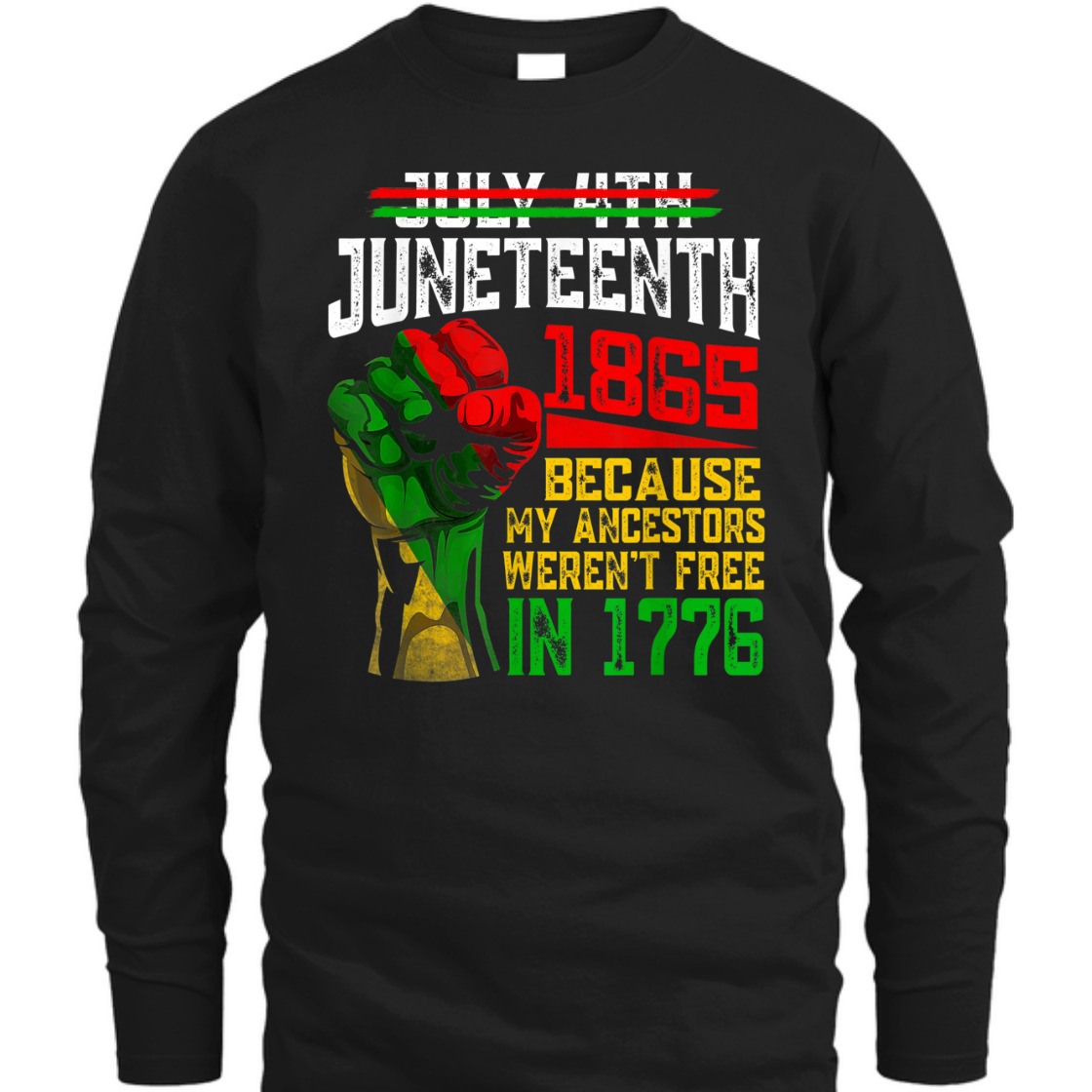 Strong Women July 4th Juneteenth 1865 Because My Ancestors T-Shirt