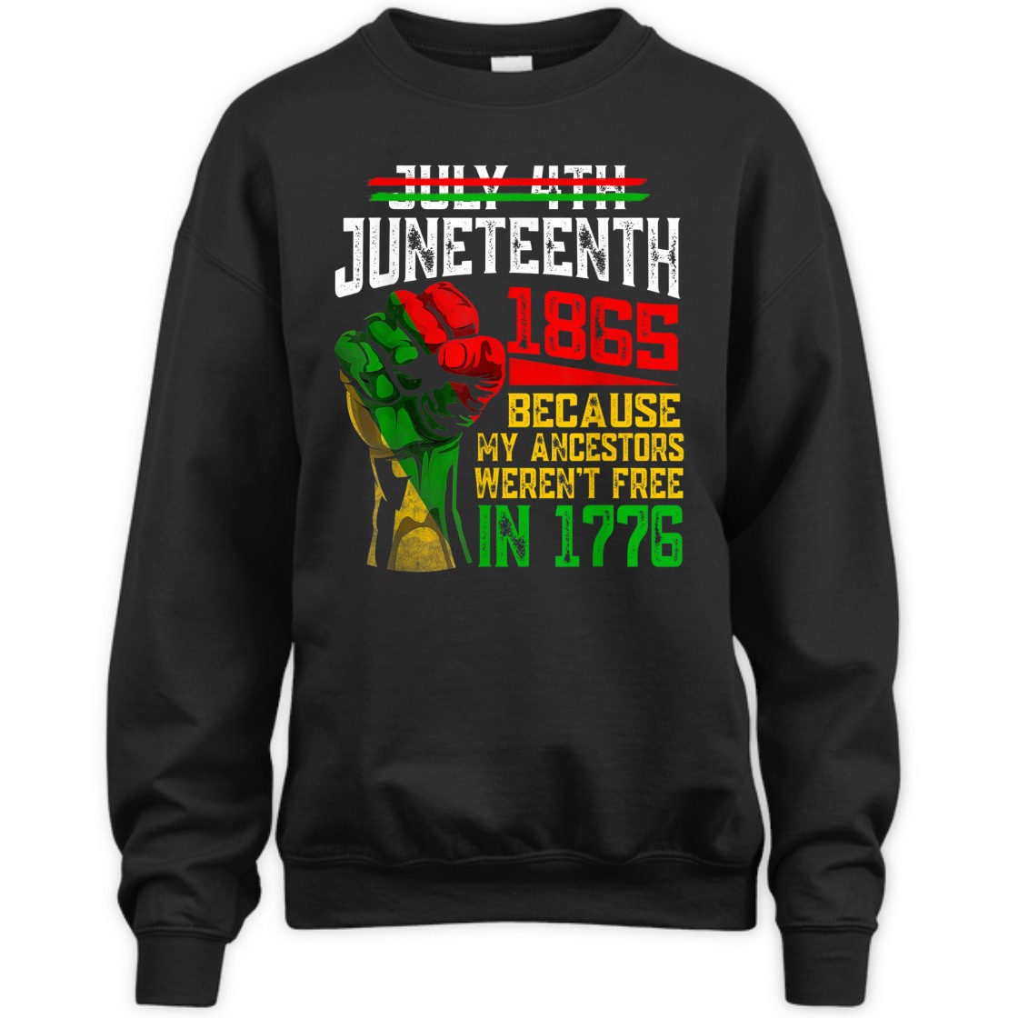 Strong Women July 4th Juneteenth 1865 Because My Ancestors T-Shirt