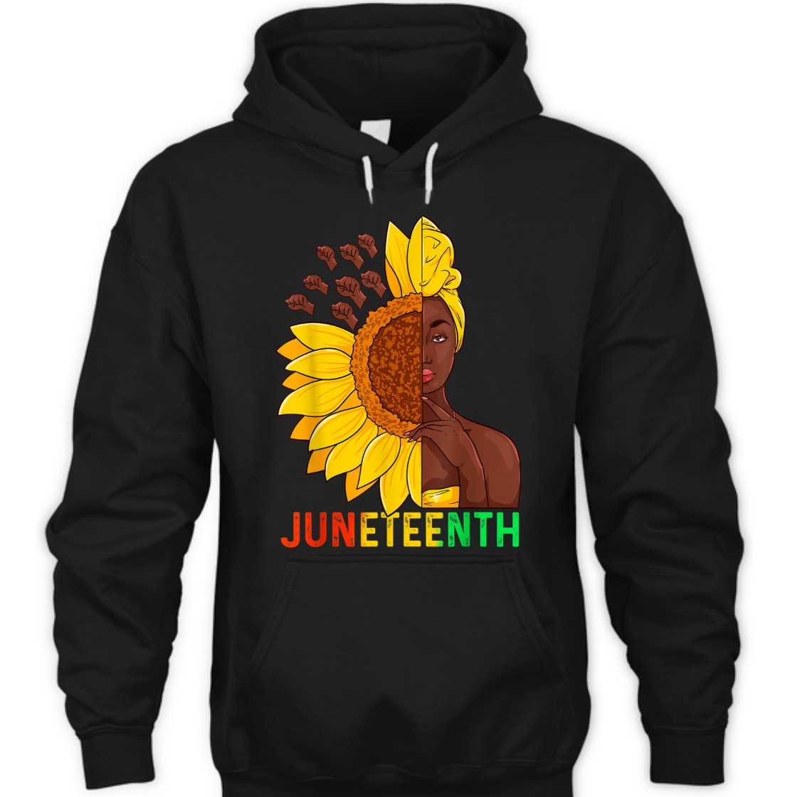 Strong Women Juneteenth Black Women Sunflower T-Shirt
