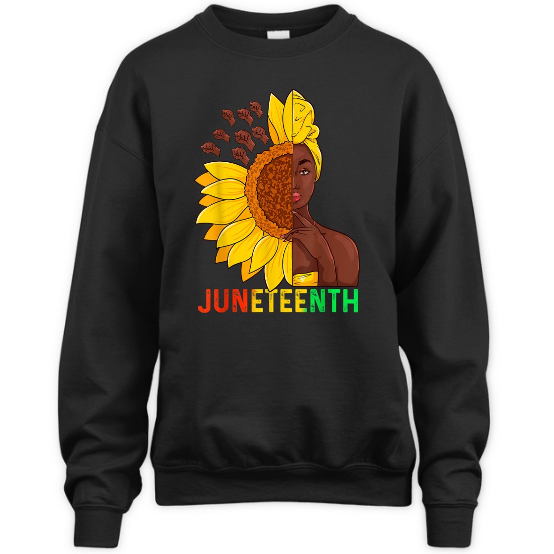 Strong Women Juneteenth Black Women Sunflower T-Shirt