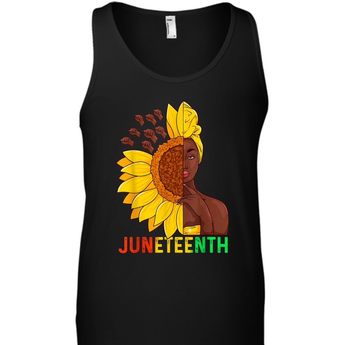 Strong Women Juneteenth Black Women Sunflower T-Shirt