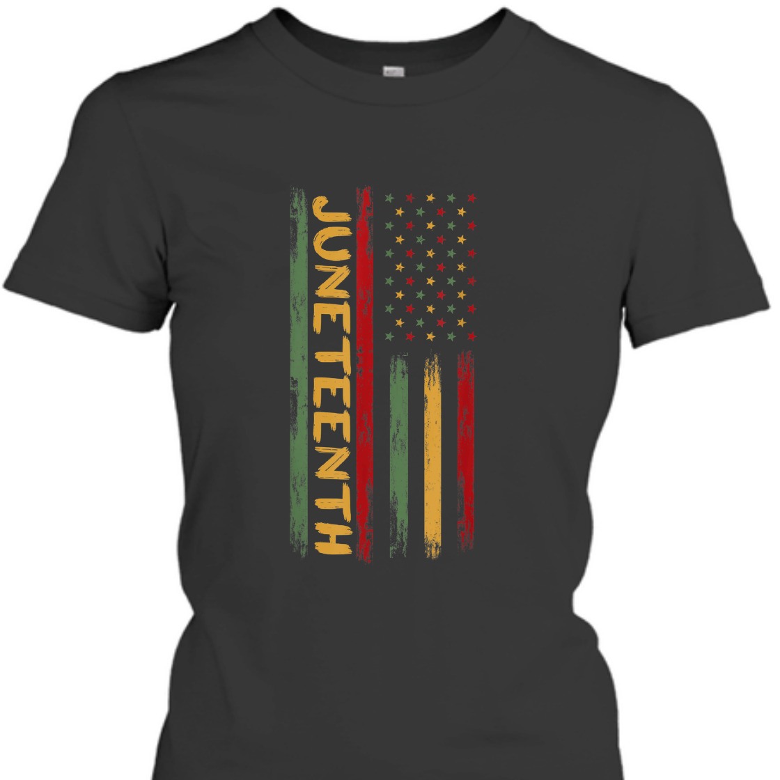 Strong Women Juneteenth In A Flag For Black USA American Fal T-Shirt