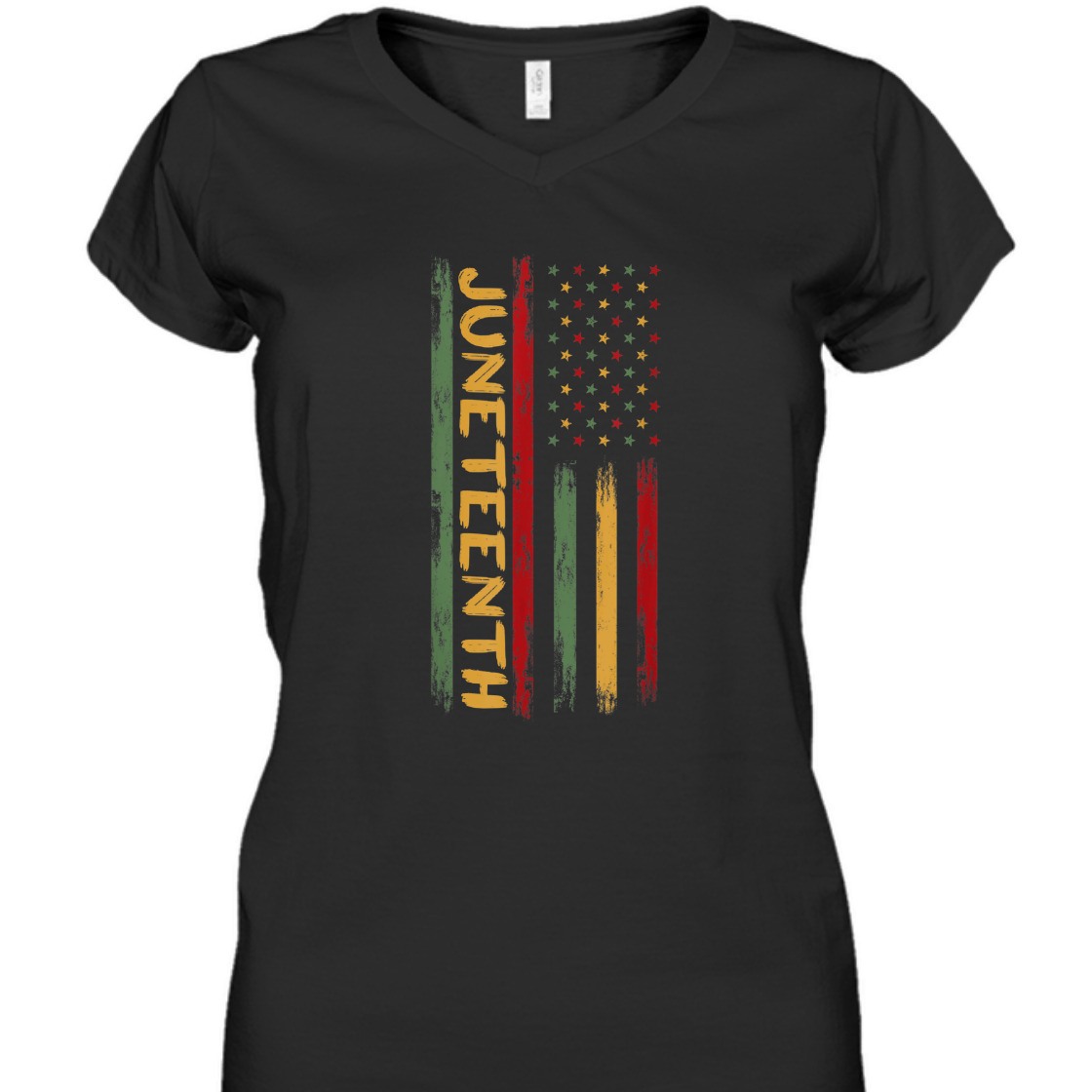 Strong Women Juneteenth In A Flag For Black USA American Fal T-Shirt