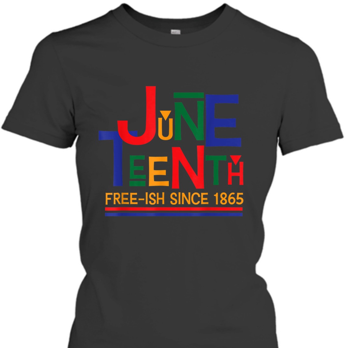 Strong Women Juneteenth Celebration Free-ish Since 1865 Retro T-Shirt