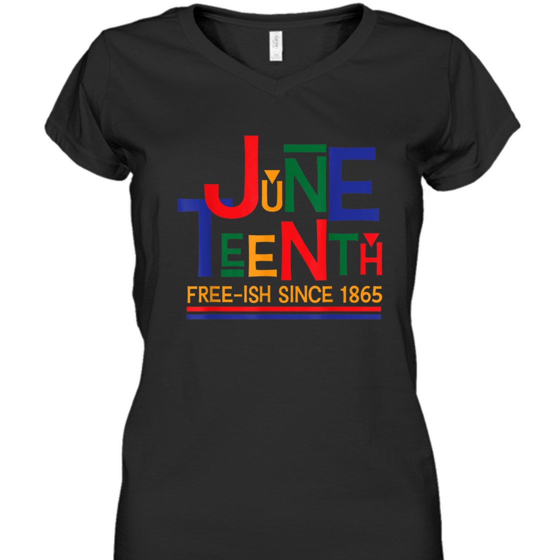 Strong Women Juneteenth Celebration Free-ish Since 1865 Retro T-Shirt