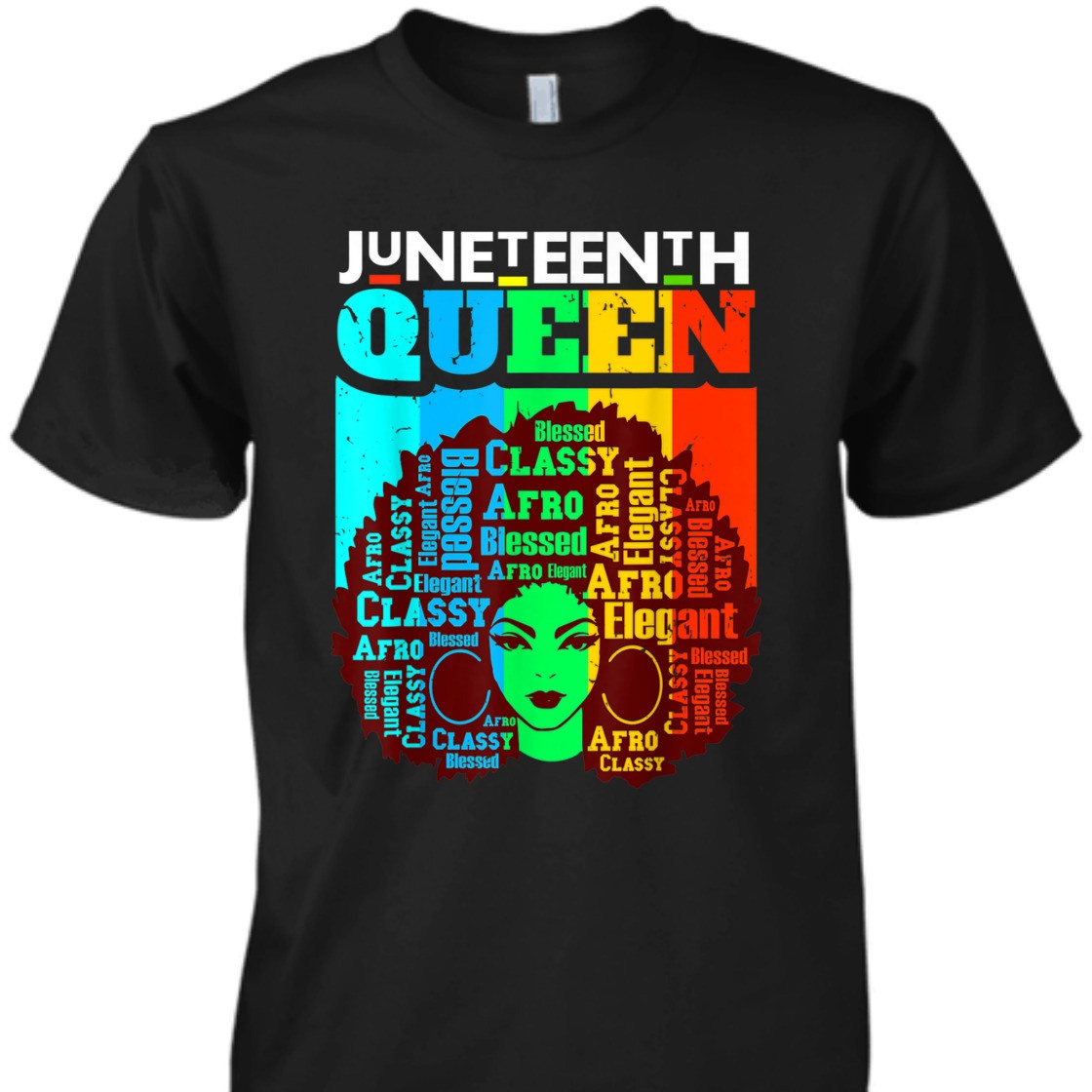 Strong Women Juneteenth Black Queen Afro Melanin Girl Magic Women Girls T-Shirt