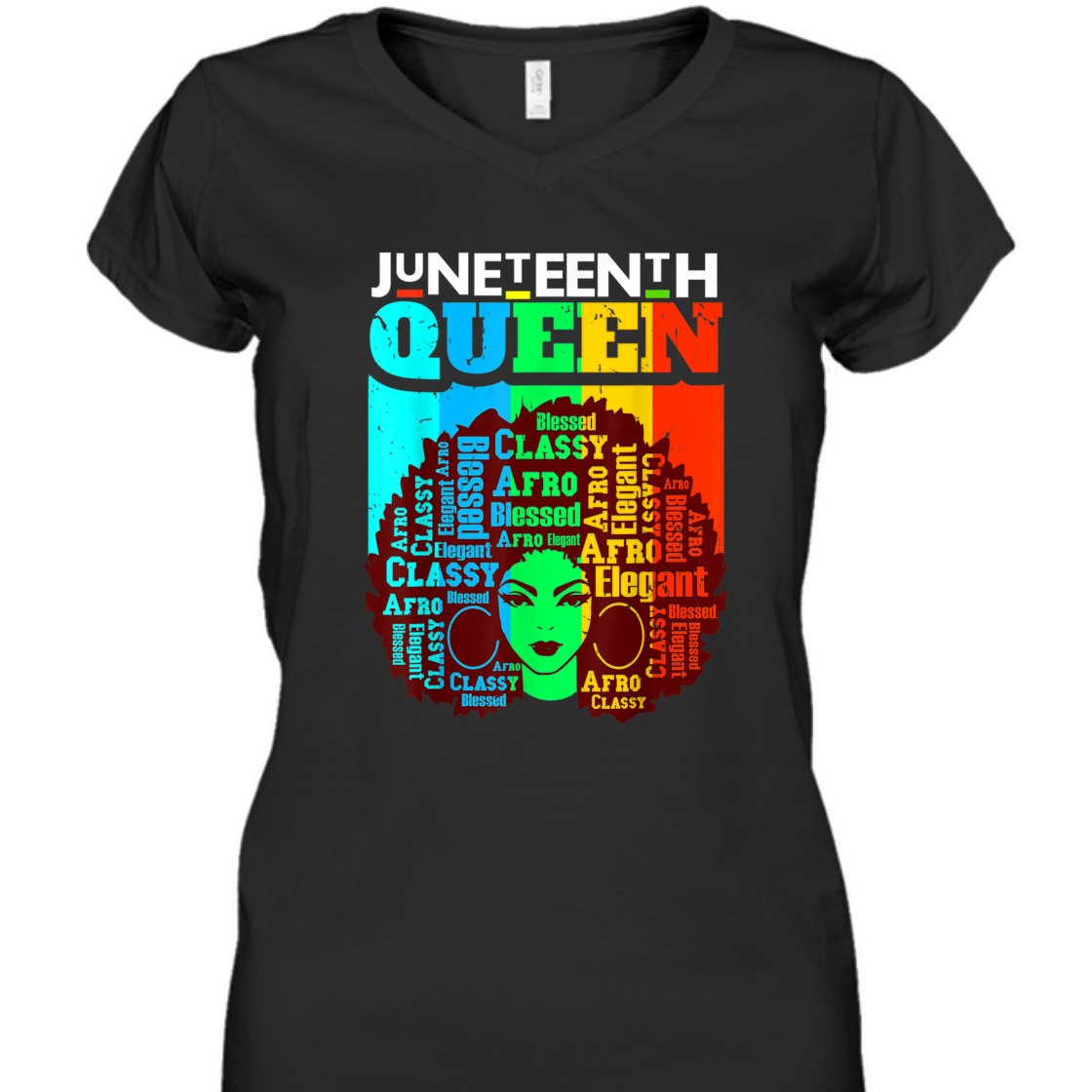 Strong Women Juneteenth Black Queen Afro Melanin Girl Magic Women Girls T-Shirt