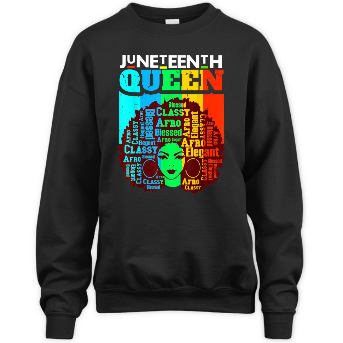 Strong Women Juneteenth Black Queen Afro Melanin Girl Magic Women Girls T-Shirt