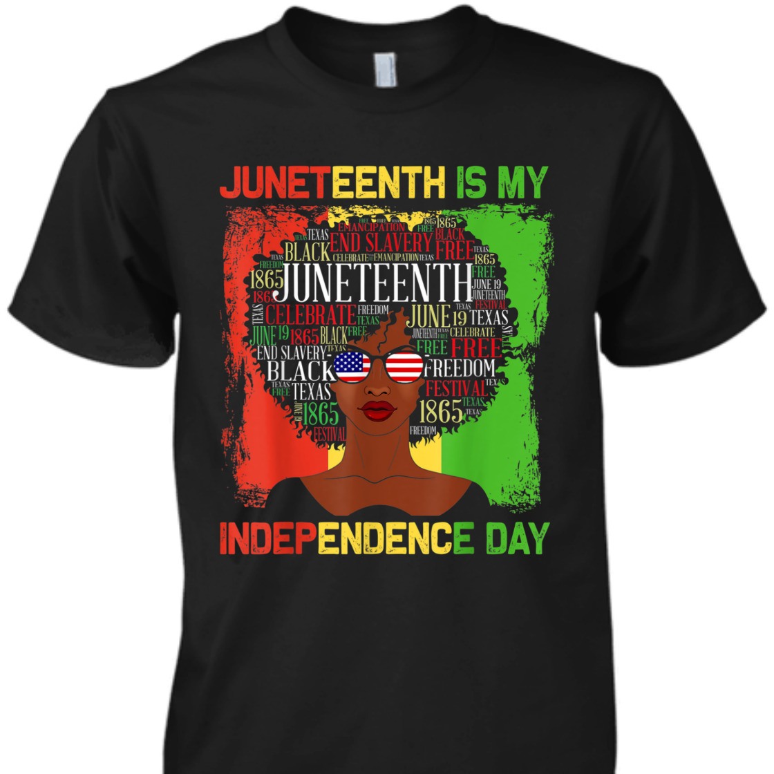 Strong Women Juneteenth Is My Independence Day Black Women 4th Of July T-Shirt