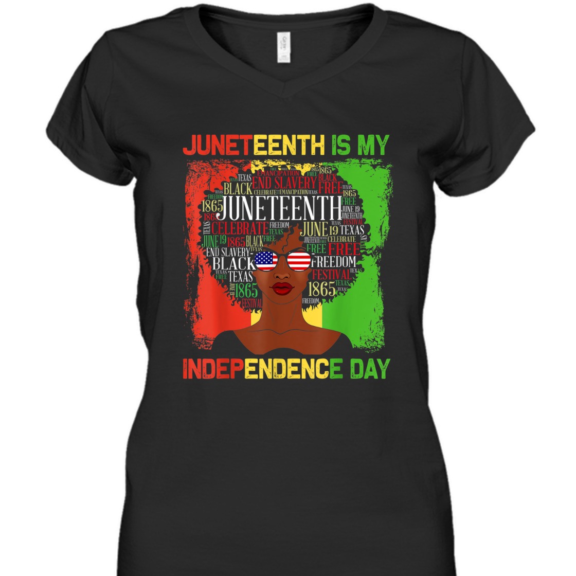 Strong Women Juneteenth Is My Independence Day Black Women 4th Of July T-Shirt