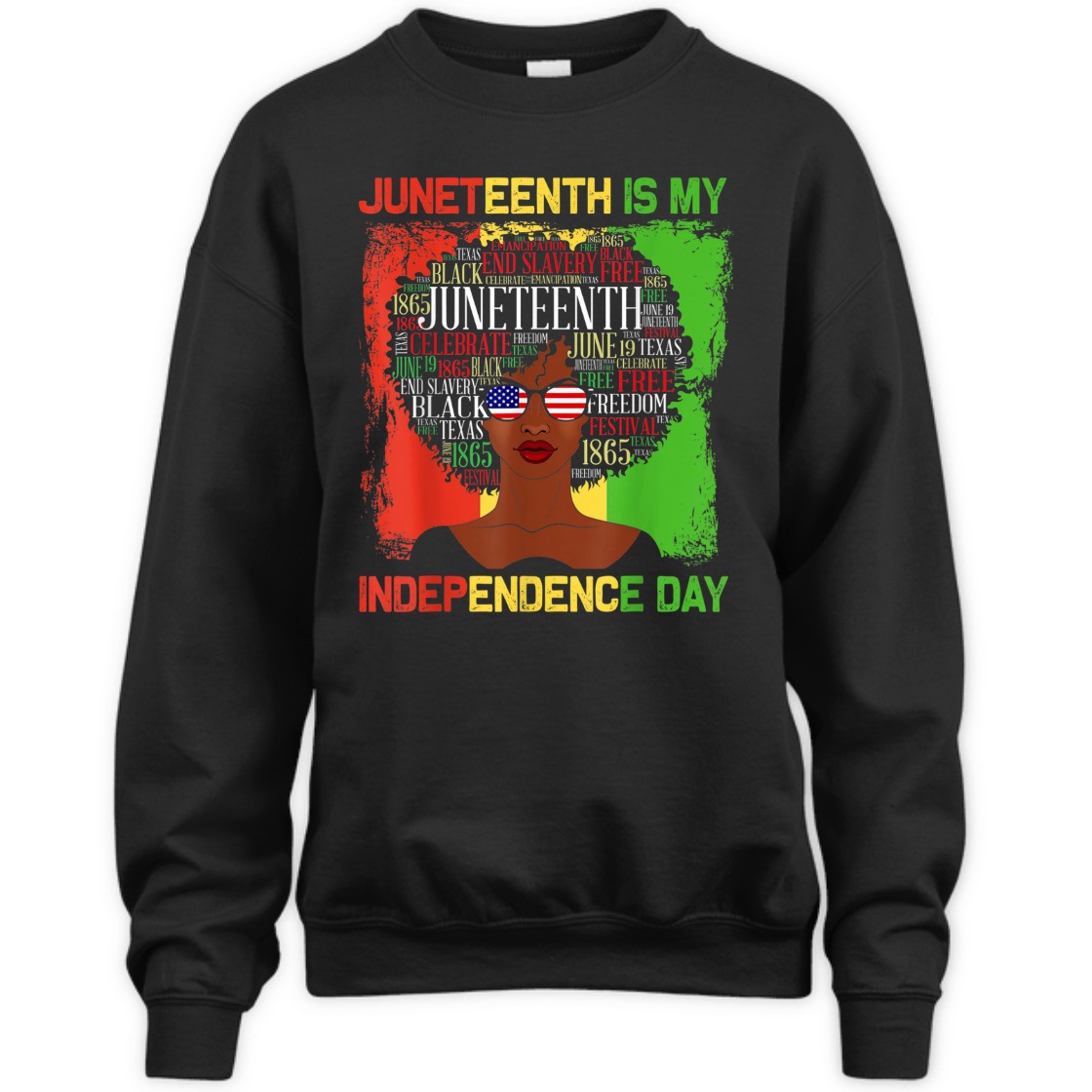 Strong Women Juneteenth Is My Independence Day Black Women 4th Of July T-Shirt