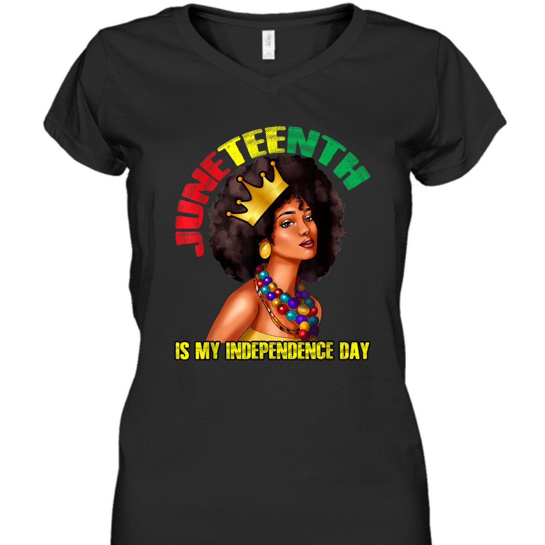 Strong Women Juneteenth My Independence Day African Woman Melanin America T-Shirt