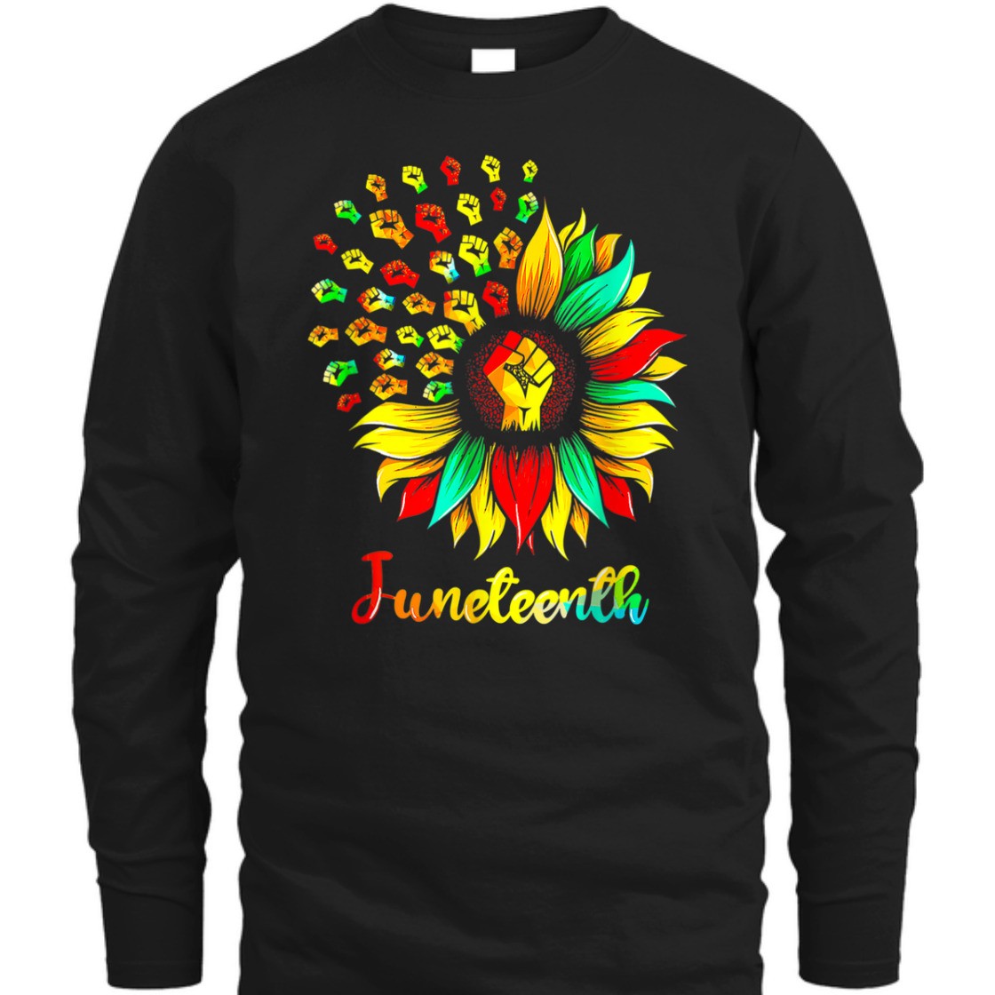 Strong Women Sunflower Fist Black History African American Juneteenth T-Shirt Strong Women Sunflower Fist Black History African American Juneteenth T-Shirt