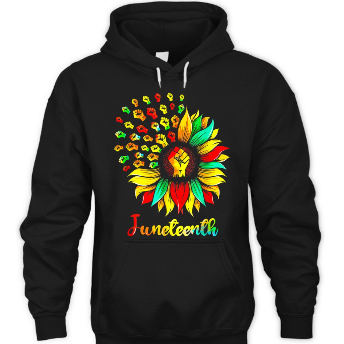 Strong Women Sunflower Fist Black History African American Juneteenth T-Shirt