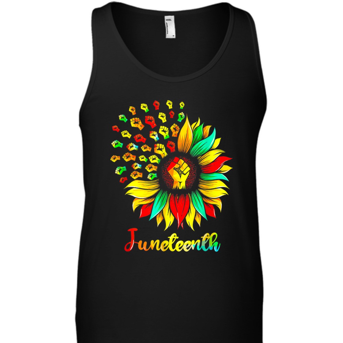 Strong Women Sunflower Fist Black History African American Juneteenth T-Shirt