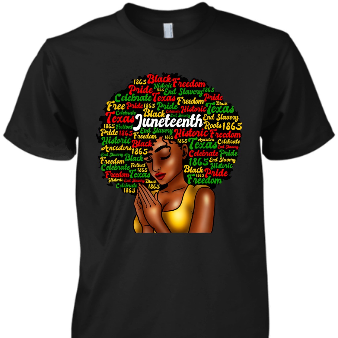 Strong Women Juneteenth Melanin Black Women Natural Hair T-Shirt