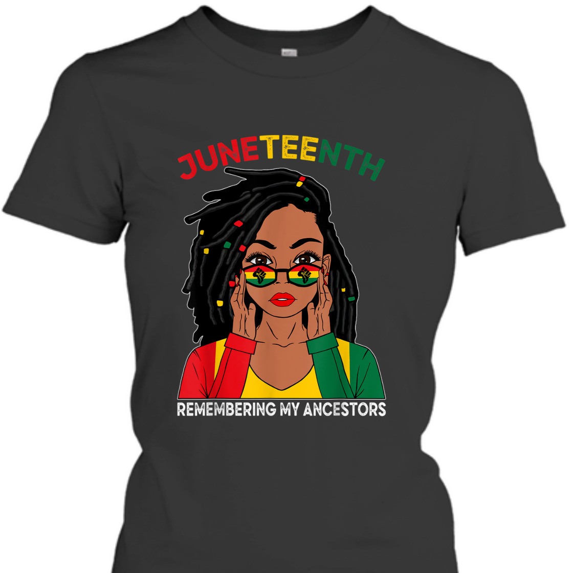 Strong Women Black Woman Remebering My Ancestors Juneteenth T-Shirt Strong Women Black Woman Remebering My Ancestors Juneteenth T-Shirt