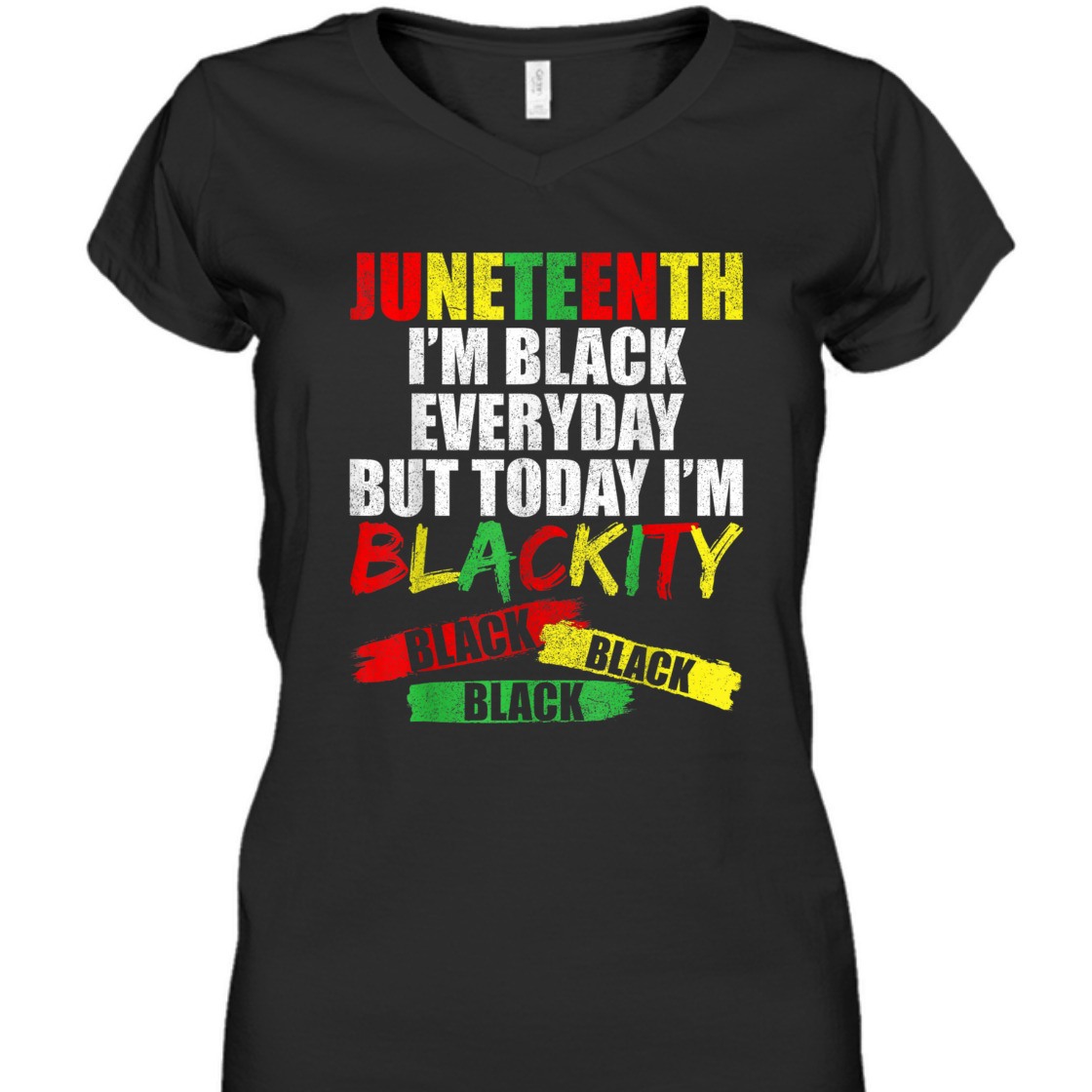 Strong Women Blackity Black Black, Juneteenth Kids T-Shirt
