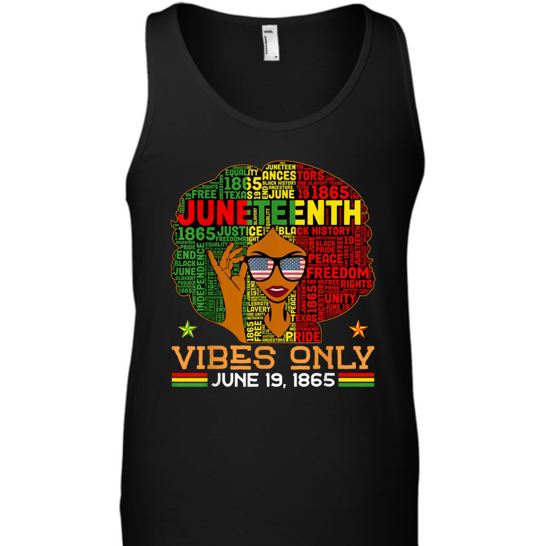 Strong Women Juneteenth Vibes Only June 19th 1865 Melanin Black Women T-Shirt