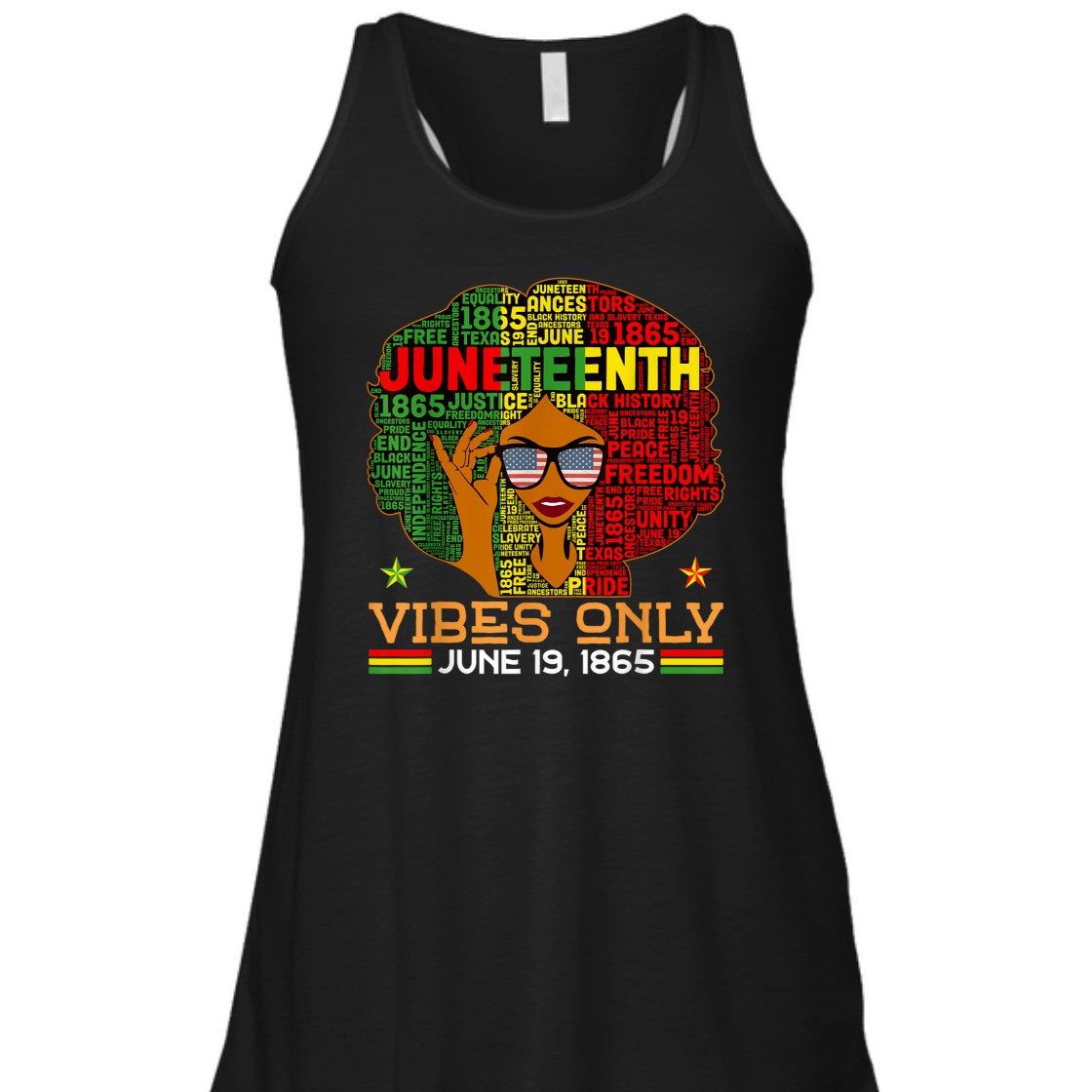Strong Women Juneteenth Vibes Only June 19th 1865 Melanin Black Women T-Shirt
